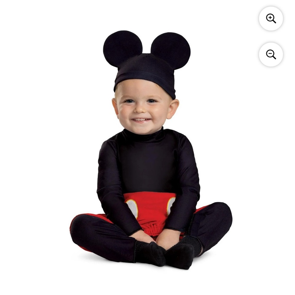 Disney Baby Mickey Mouse Red Posh Jumpsuit Infant Halloween Costume 12-18 Months